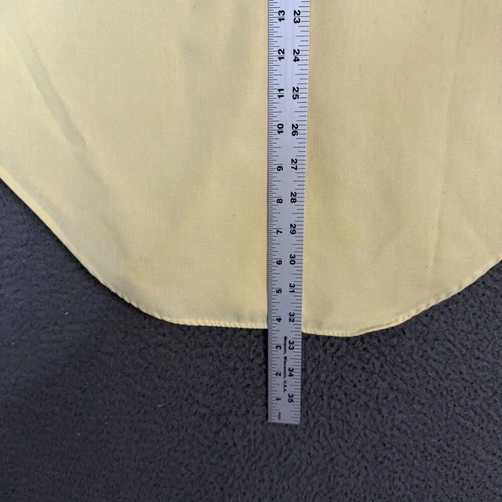 Vtg Brooks Brothers Shirt Mens 15.5 34 Yellow OCBD Button Down Brooksweave - Picture 9 of 11